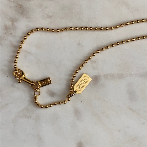 Coach gold heart necklace with locket - Picture 3 of 4